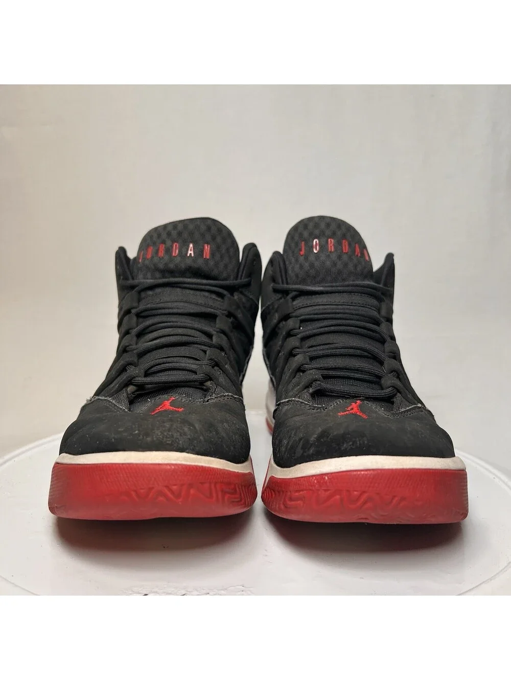 Jordan Max Aura Black Suede Basketball Shoes Mens Size 10 Nike Air Red White